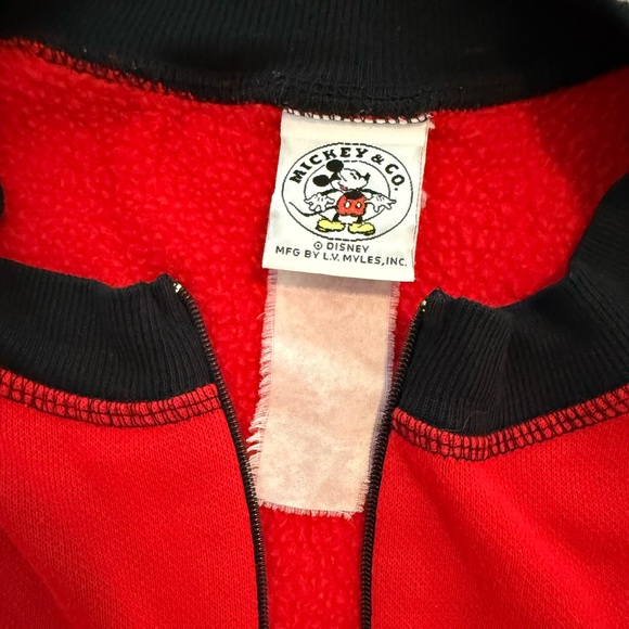 VINTAGE 90's Disney Mickey & Co. Mickey Mouse 1/4 Zip Sweatshirt - Picture 3 of 7